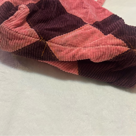 BDG URBAN OUTFITTERS CORDUROY Pink and brown burgundy Tote Bag - Picture 11 of 11